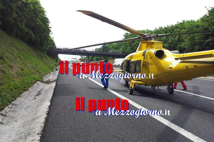 Pullman dell’Esercito coinvoto in incidente su A1 a Frosinone: 6 feriti