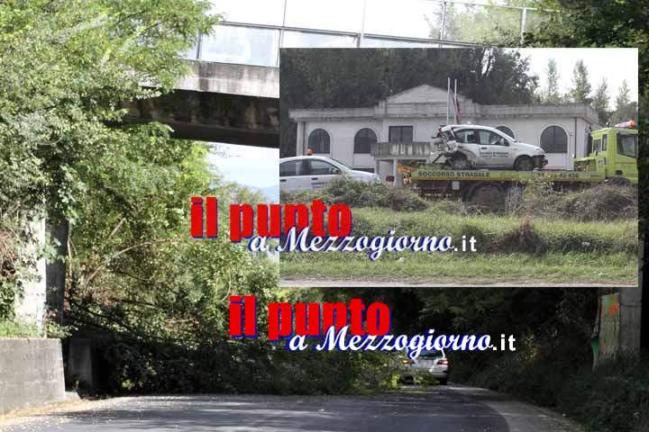 Frana con incidente sulla superstrada Cassino Formia. Due feriti