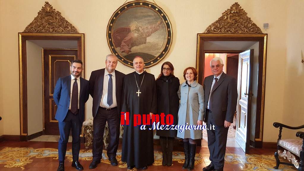 L’amministrazione D’Alessandro incontra l’Abate di Montecassino per gli auguri di Natale