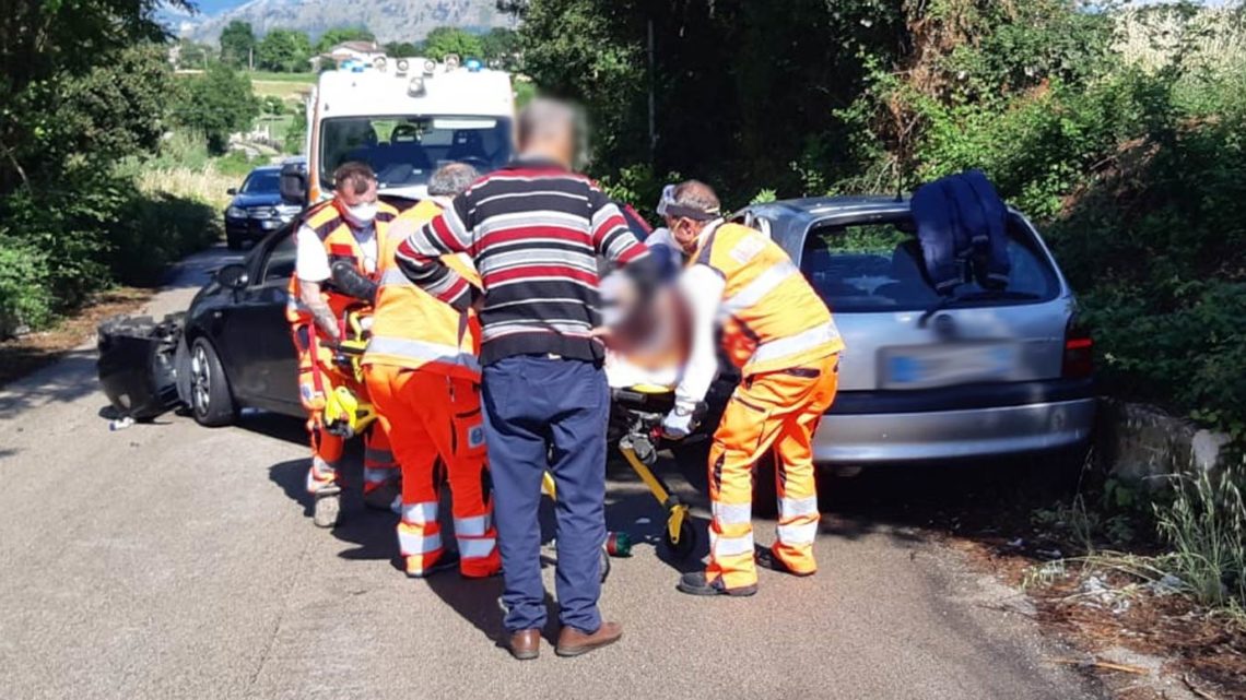 Cassino – Incidente stradale in via Solfegna, un ferito