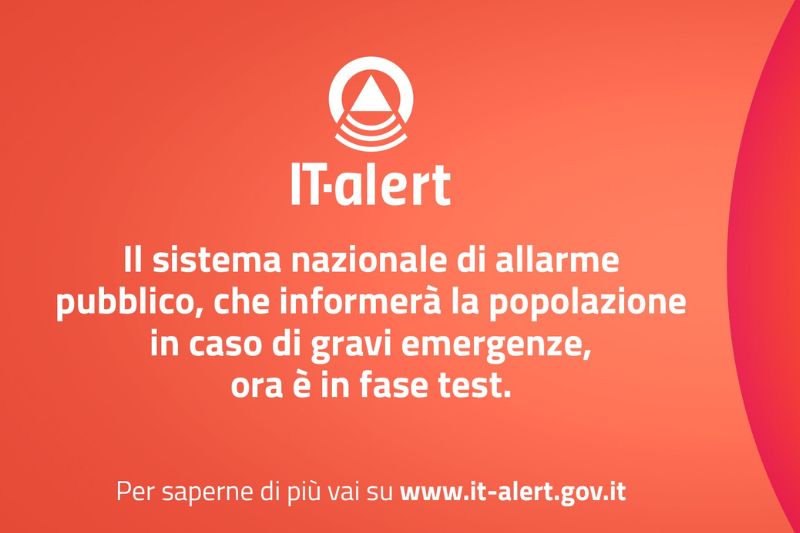 It-alert Regione Lazio, domani il test alle ore 12
