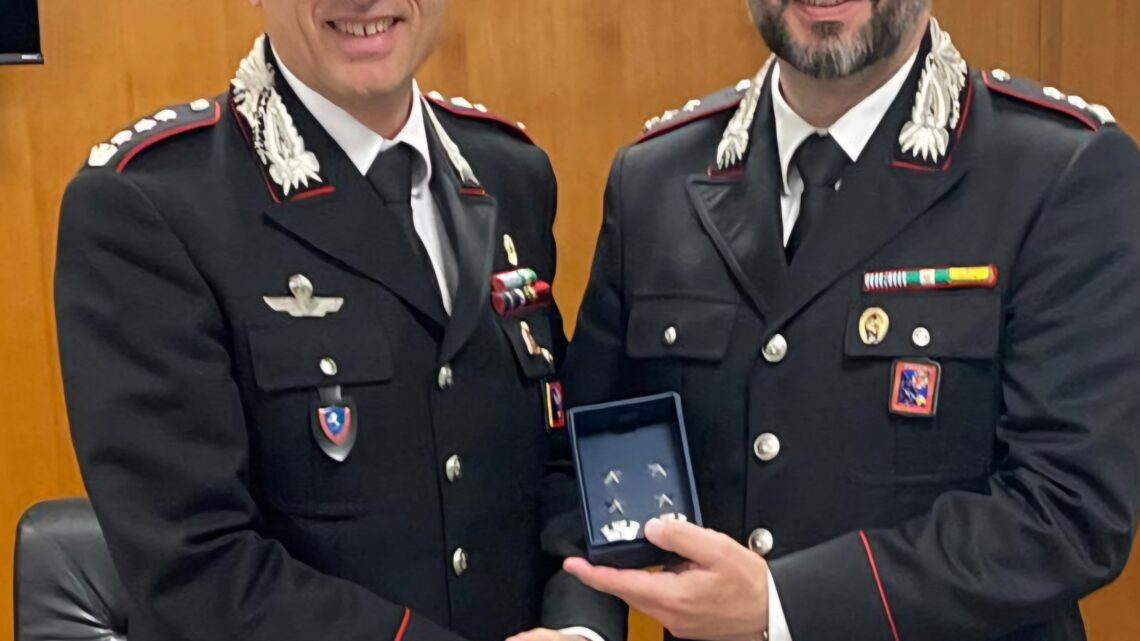 Il Comandante della Compagnia dei Carabinieri di Cassino Giovanni Anastasia promosso tenente colonnello