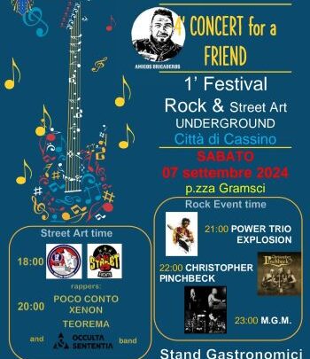 Primo Festival Rock and Street Art Underground Cassino ricorda Massimo Antonio Stella