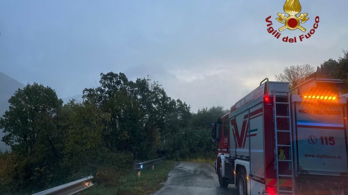 Maltempo imperversa su provincia di Isernia, 30 interventi dei vigili del fuoco