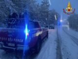 Chiusa per neve la SS17 a Rivisondoli e Pettorano sul Gizio